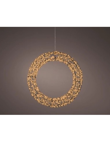 CORONA METAL LED 58CM NEGRA