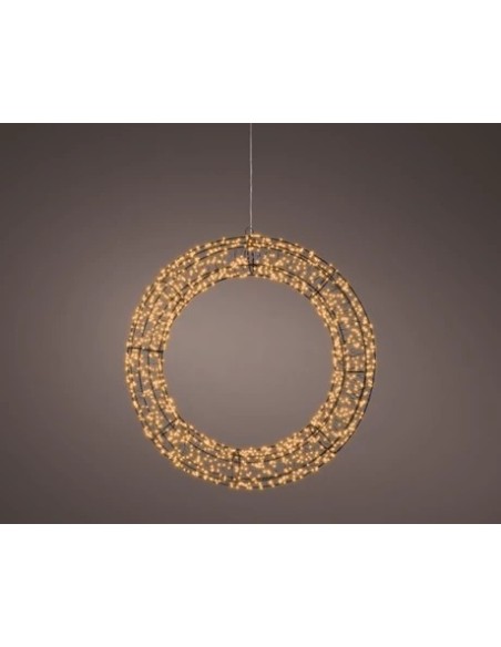 CORONA METAL LED 58CM NEGRA