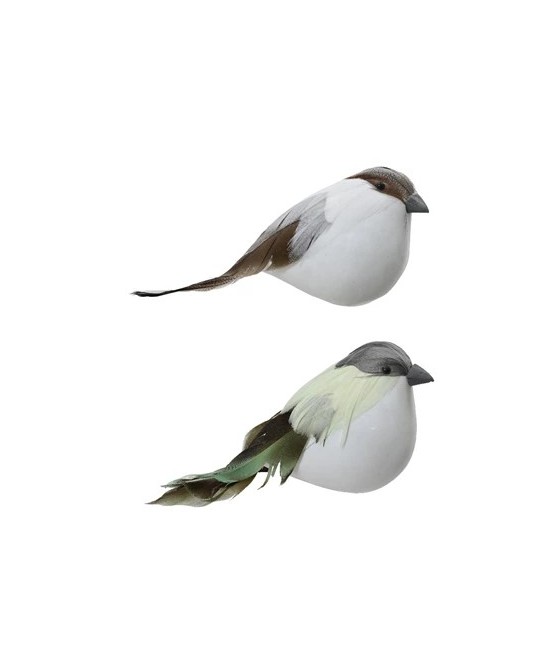 Pájaro decorativo en clip | Adorno elegante para el hogar