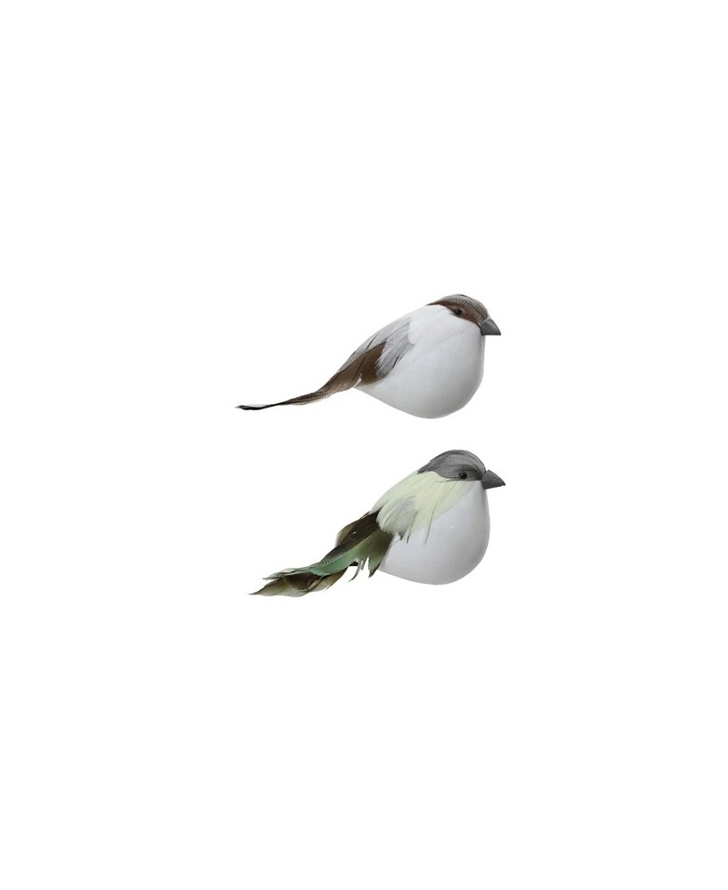 Pájaro decorativo en clip | Adorno elegante para el hogar