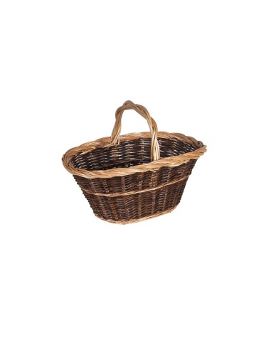 Cesta de Mimbre Sin Pelar 45x29x20  Ecológica, Decorativa y Versátil para Organización del Hogar | Endanea Garden


