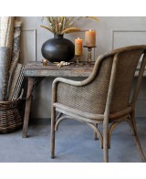 SILLA ANTIGUA FRANCESA CON ASIENTO DE MIMBRE