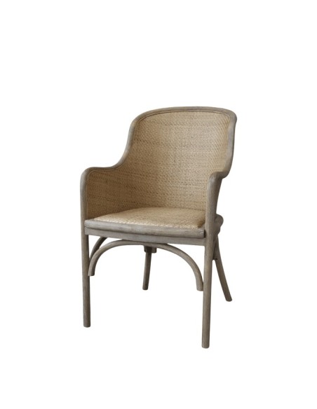 SILLA ANTIGUA FRANCESA CON ASIENTO DE MIMBRE