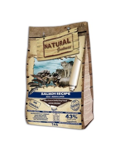 Pienso Sin Cereales para Perros Medianos y Grandes | Receta Salmón Endanea 2KG