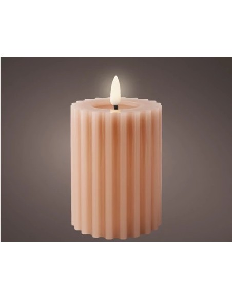 VELA LED ROSA 12.3CM BLANCO/CALIDO