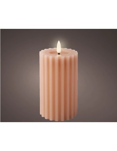 VELA LED ROSA 14.8CM BLANCO/CALIDO
