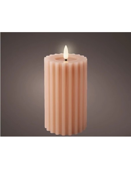 VELA LED ROSA 14.8CM BLANCO/CALIDO
