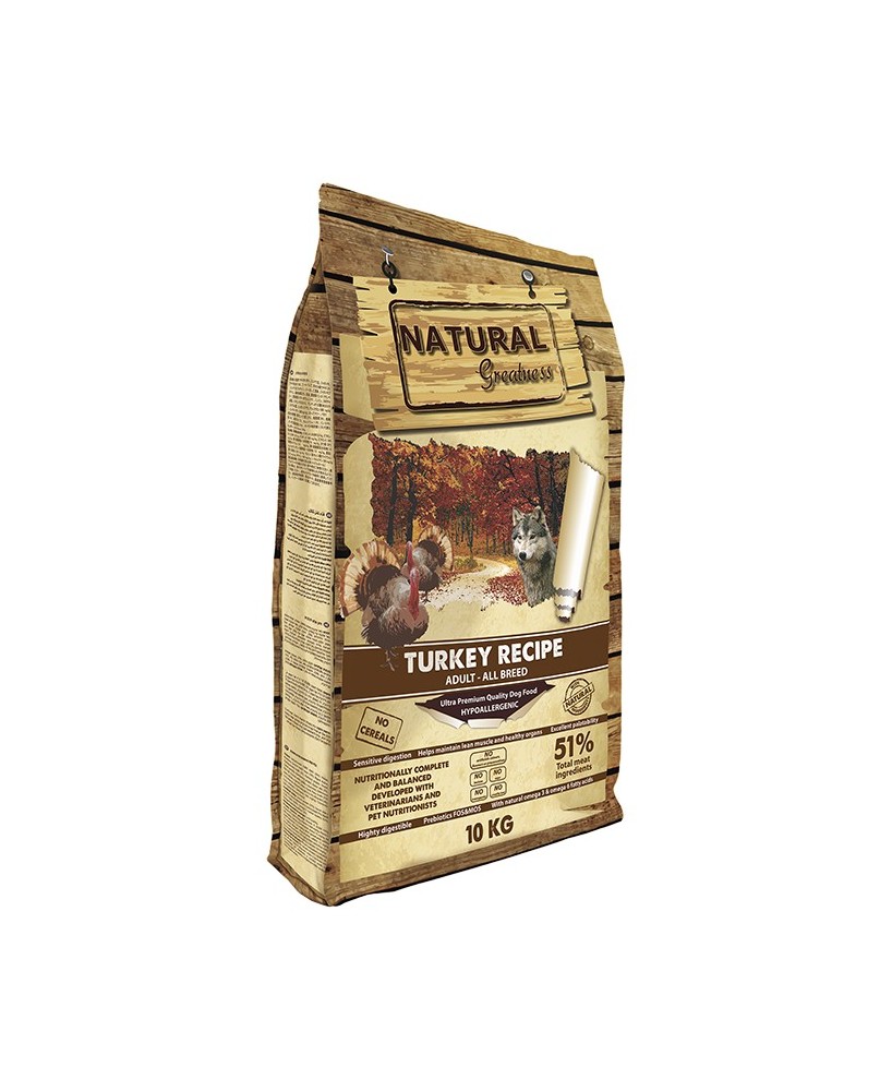 Pienso Pavo Natural para Perros 10KG | Sin Cereales ni Gluten, Alta Proteína