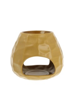 QUEMADOR SCENTBURNER CHISSELED OCHER 11X11X11CM