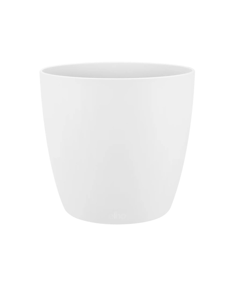 Maceta Bruselas Redonda 20 cm Blanca  Diseño Moderno, Resistente y Versátil | Endanea Garden