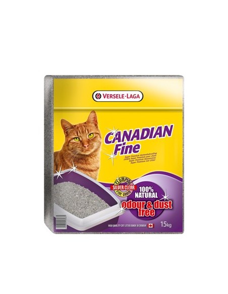 Arena Sanitaria Canadian Fine 15KG con Bentonita Natural para Gatos