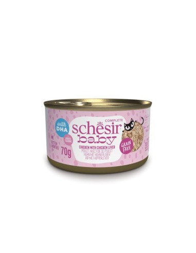 SCHESIR KITTEN BABY Pollo con Hígado 70g | Alimento Natural para Gatitos