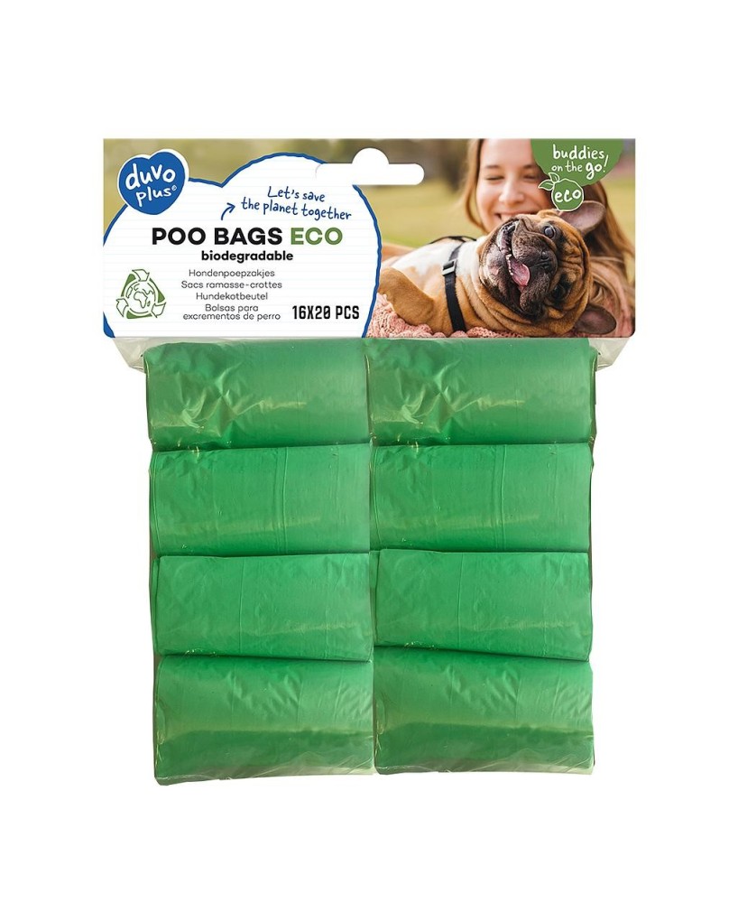 BOLSAS HIGIENICAS BIODEGRADABLES VERDES BLISTER 16X20UNIDADES