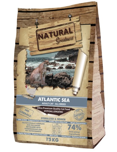 Receta Cat Atlantic Sea 1.5KG | Pienso Natural sin Cereales para Gatos