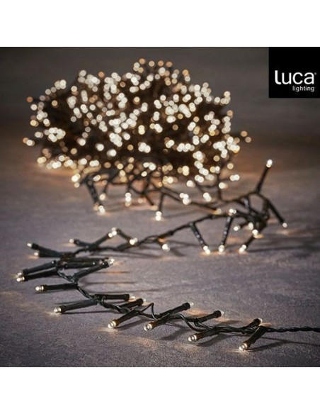 Luces LED Clásicas L1400cm Blanca 8 Funciones Iluminación Decorativa Navidad