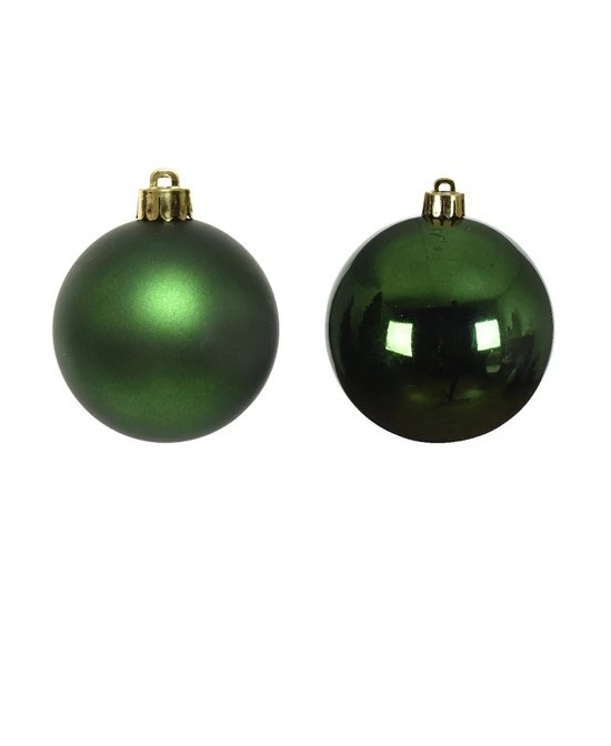 BOLA NAVIDEÑA BOX 6 8CM VERDE