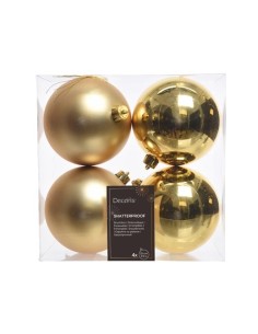 BOLA NAVIDEÑA BOX 4  10CM DORADO 2