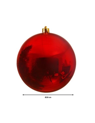 Bola de Navidad Roja 20 cm decoración navideña elegante y duradera