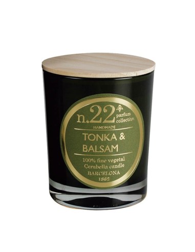 VELA VASO PERFUMADA N 22 TONKA &  BALSAM 7.5X9CM