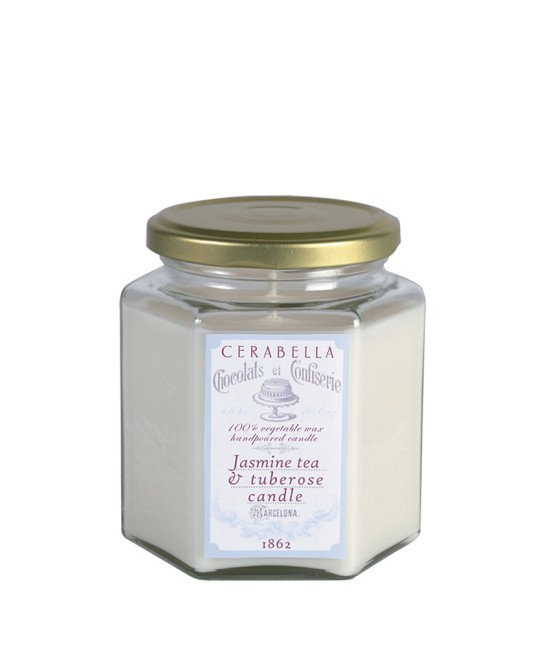 VELA TARRO PERFUMADA JASMINE TEA & TUBEROSE 8X10CM