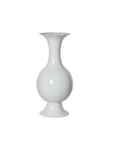JARRON ALTO ESMALTE BRILLANTE BLANCO 25X56CM