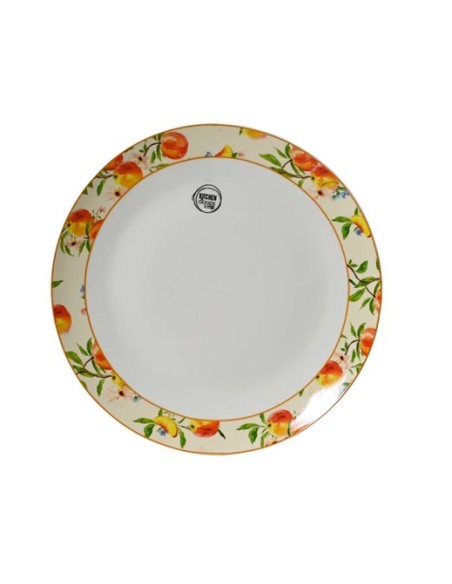 PLATO PORCELANA MELOCOTONES 26.7X2.7CM