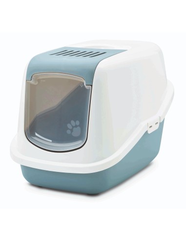 Savic Casita WC Nestor Azul Pastel Caja de Arena para Gatos Endanea Mascotas
