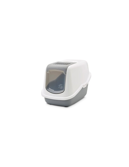 Savic Casita WC Nestor Gris caja de arena para gatos diseño compacto y fácil limpieza