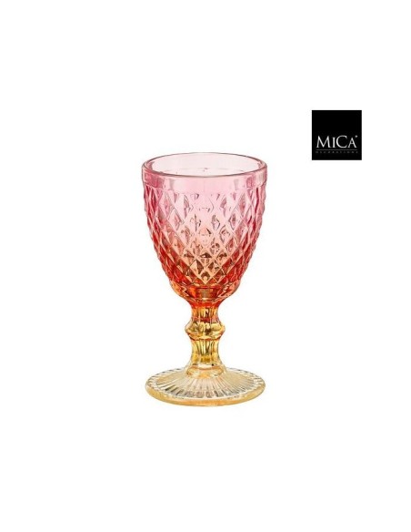 VASO DE VINO IMCA ROSA 15,5X8CM