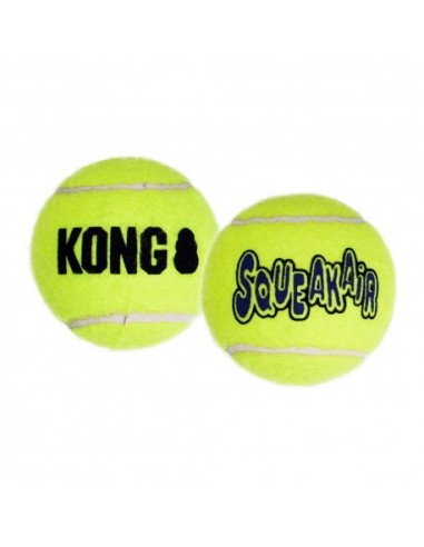 KONG SqueakAir Ball M | Pelota de Tenis con Sonido para Perros Medianos - Endanea Mascotas