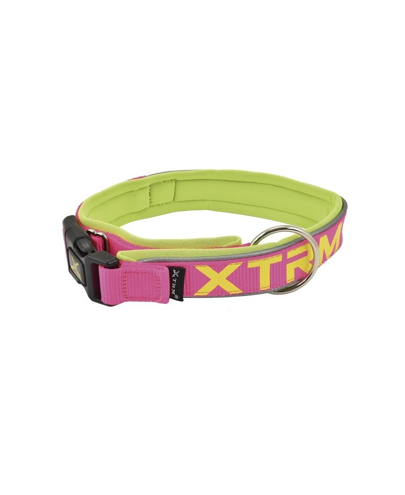Collar X-TRM Neon Flash Fucsia 20mmx35-45cm | Collar Ajustable para Perros y Gatos