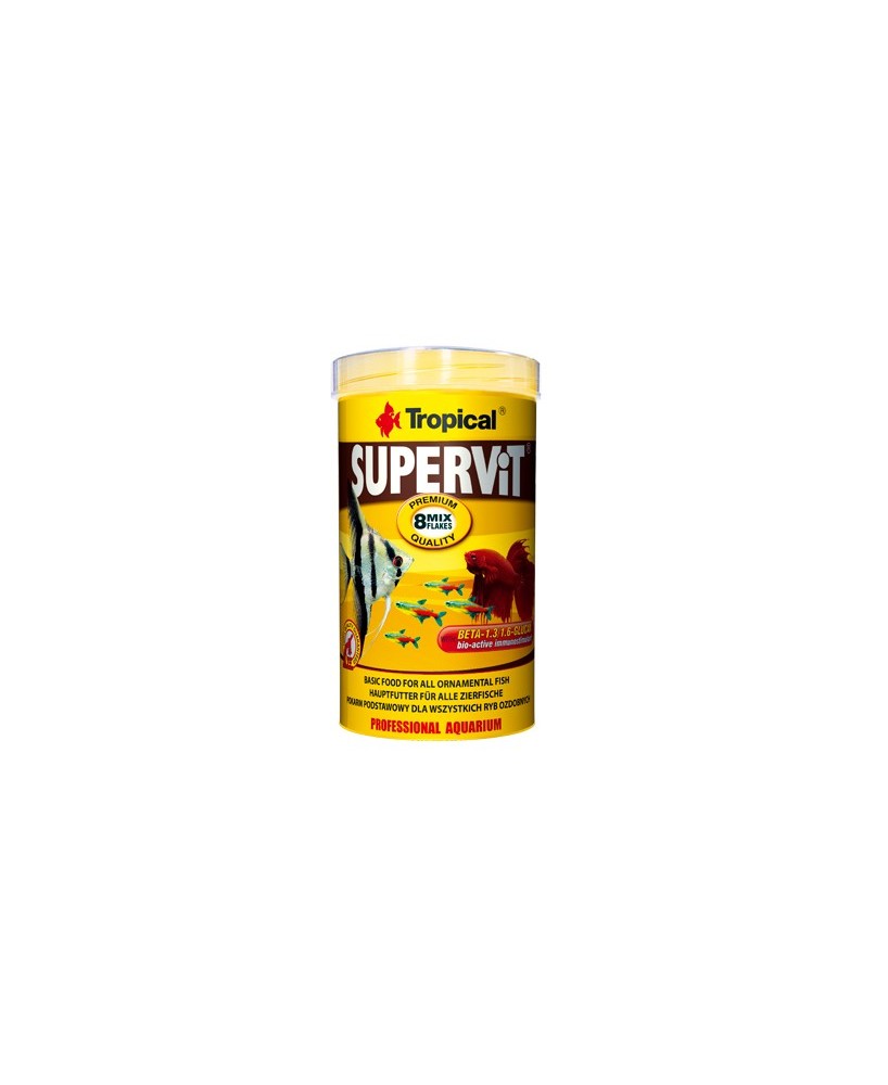 Supervit Basic 1000ml alimento en escamas para peces tropicales nutrición saludable