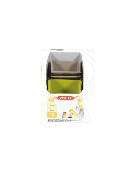 Comedero con Trapecio L para Pájaros  Funcional y Seguro en Endanea Mascotas