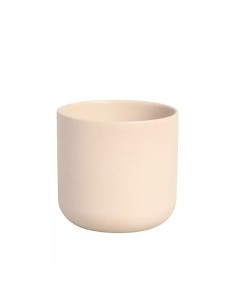 Maceta Sita Crema 9.5x9.5 cm  Elegancia Moderna para Interiores y Exteriores

