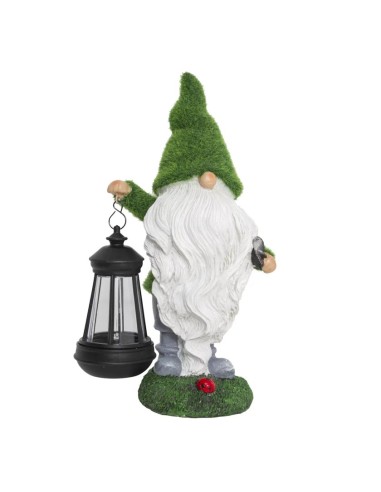 ENANO DE JARDIN LUZ SOLAR 19X13X31CM