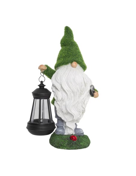 ENANO DE JARDIN LUZ SOLAR 19X13X31CM