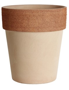 Maceta Alta Graffiatta 31 cm Terra | Elegancia y Resistencia para Jardín e Interior

