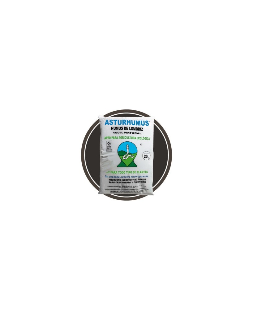 Humus Natural 20 kg  Abono Orgánico para Jardines, Huertos y Macetas

