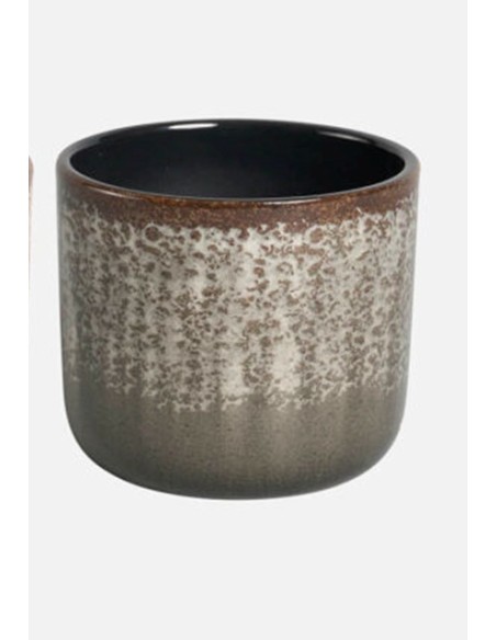 Maceta Cana Marrón Oscuro 14x12 cm  Elegante y Resistente | Endanea Garden

