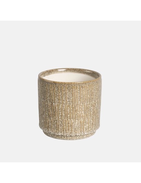 Maceta Aveia Tostado 14x13 cm  Moderna, Elegante y Resistente | Endanea Garden

