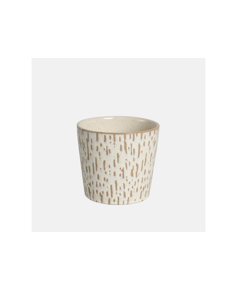 Maceta Moscat Crema 15x14 cm  Diseño Minimalista y Resistente | Endanea Garden


