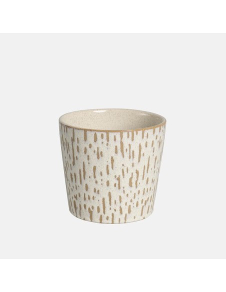 Maceta Moscat Crema 17x16 cm  Elegancia Minimalista y Resistencia | Endanea Garden