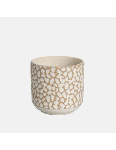 Maceta Mofo Crema 17x16 cm  Elegancia Minimalista y Durabilidad | Endanea Garden

