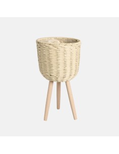 Basket con Pies Nanping Natural 58cm  Elegancia y Funcionalidad | Endanea Garden

