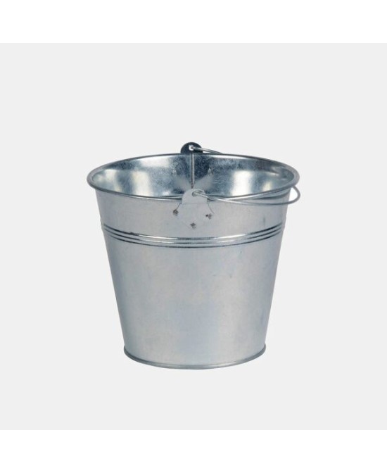 Cubo Zinc 11x7x9 cm  Elegancia Rústica y Durabilidad para Interior y Exterior

