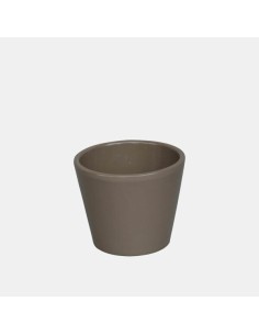 Vaso Cactus Tostado 9x9 cm | Maceta Moderna y Resistente para Hogar y Jardín

