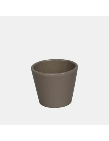 Vaso Cactus Tostado 9x9 cm | Maceta Moderna y Resistente para Hogar y Jardín

