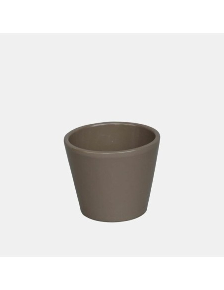 Vaso Cactus Tostado 9x9 cm | Maceta Moderna y Resistente para Hogar y Jardín

