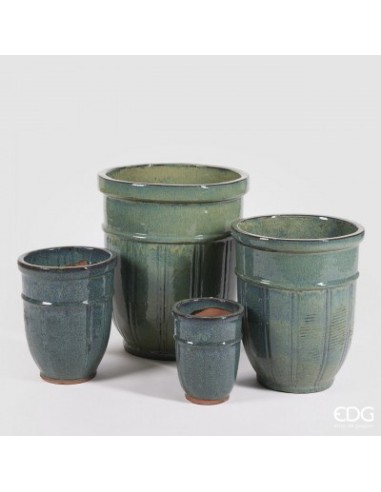 Vaso de Cerámica Verde 23 cm | Elegante y Versátil para Decoración

