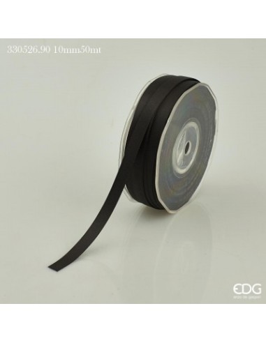 Cinta de Raso Negra 10mm x 50m para Manualidades y Decoración | Endanea Garden